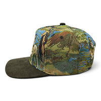 5 Panel Jacquard on Military Green