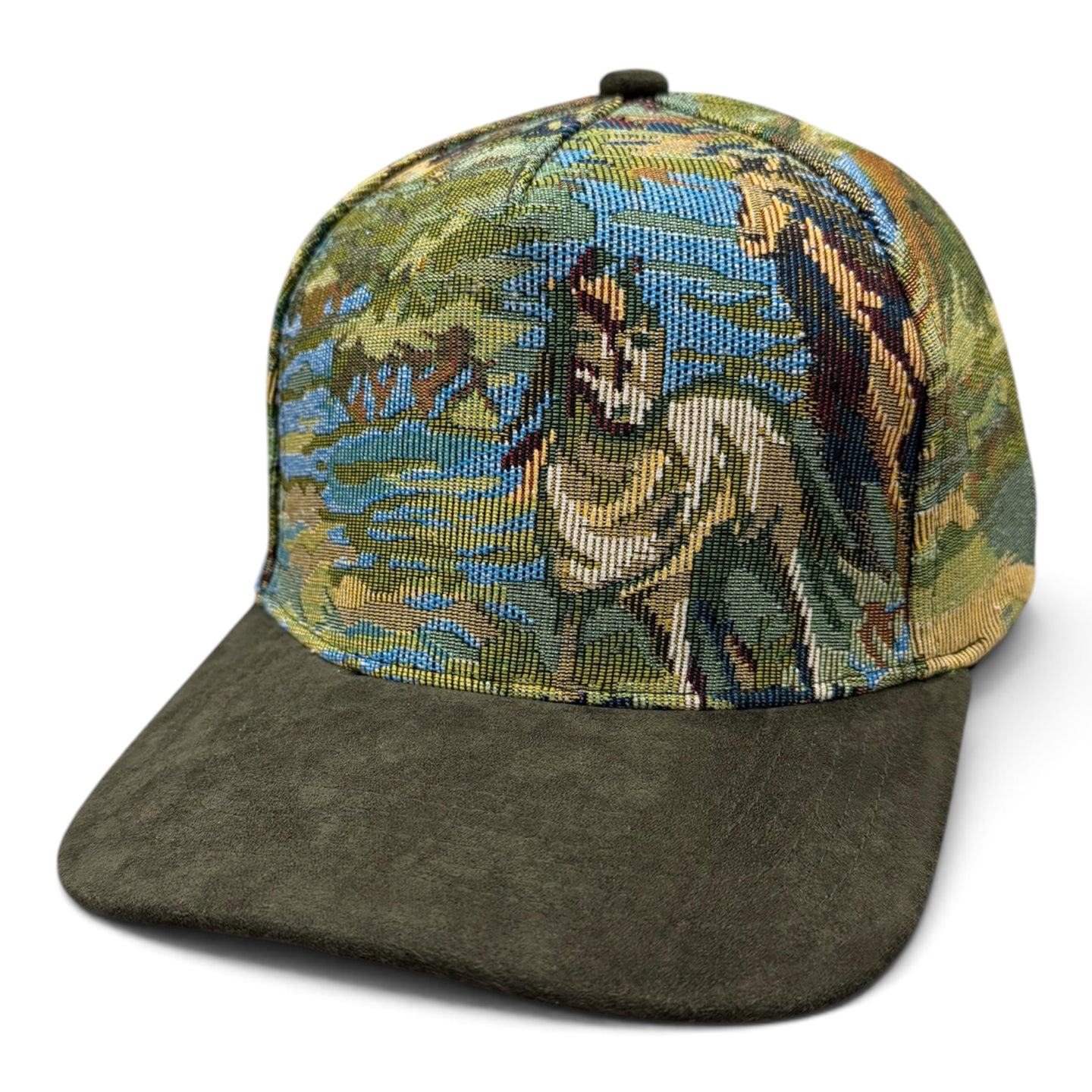 5 Panel Jacquard on Military Green