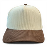 Cream/Brown Corduroy Hat