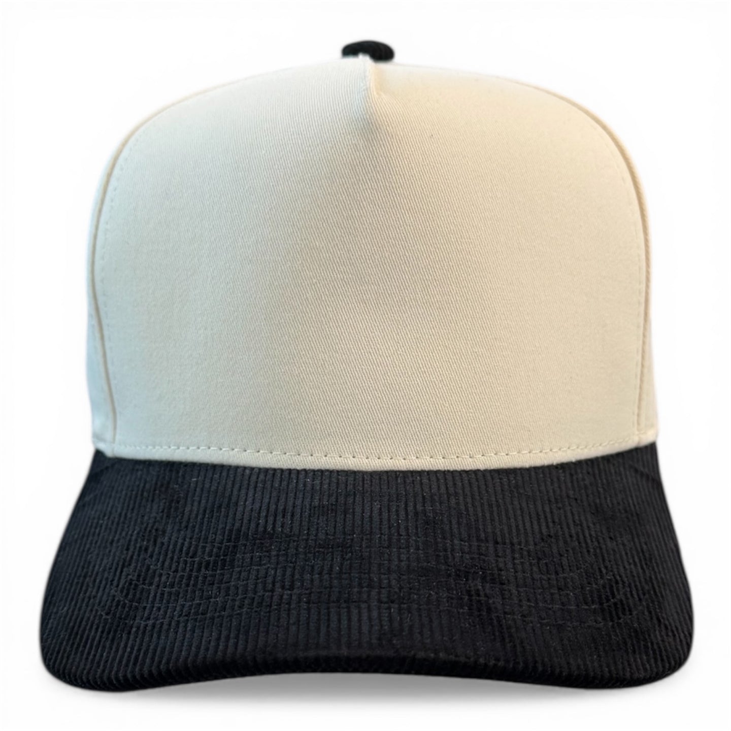 Cream/Black Corduroy Hat