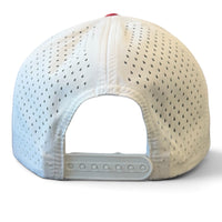 White/Red Brim Hat