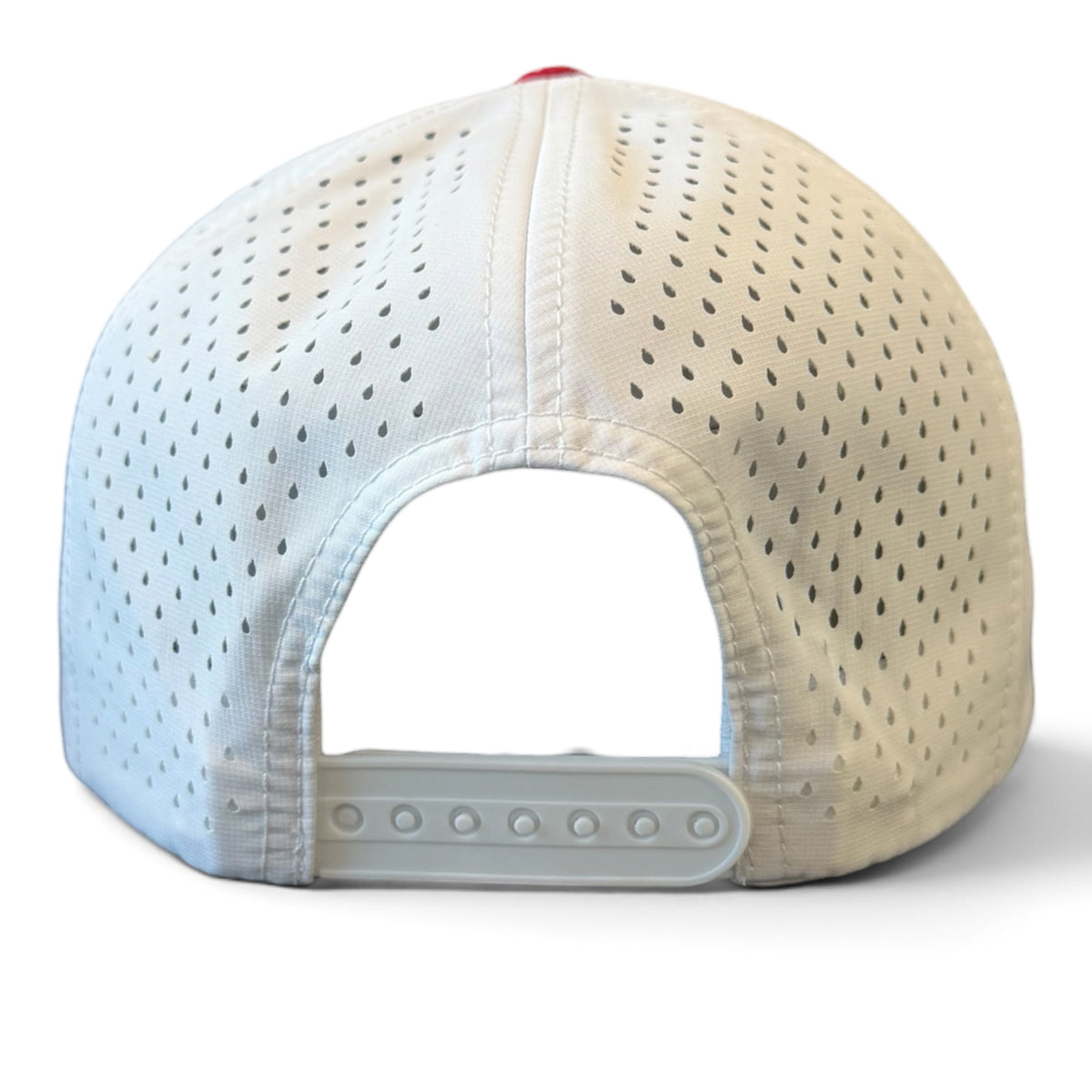 White/Red Brim Hat