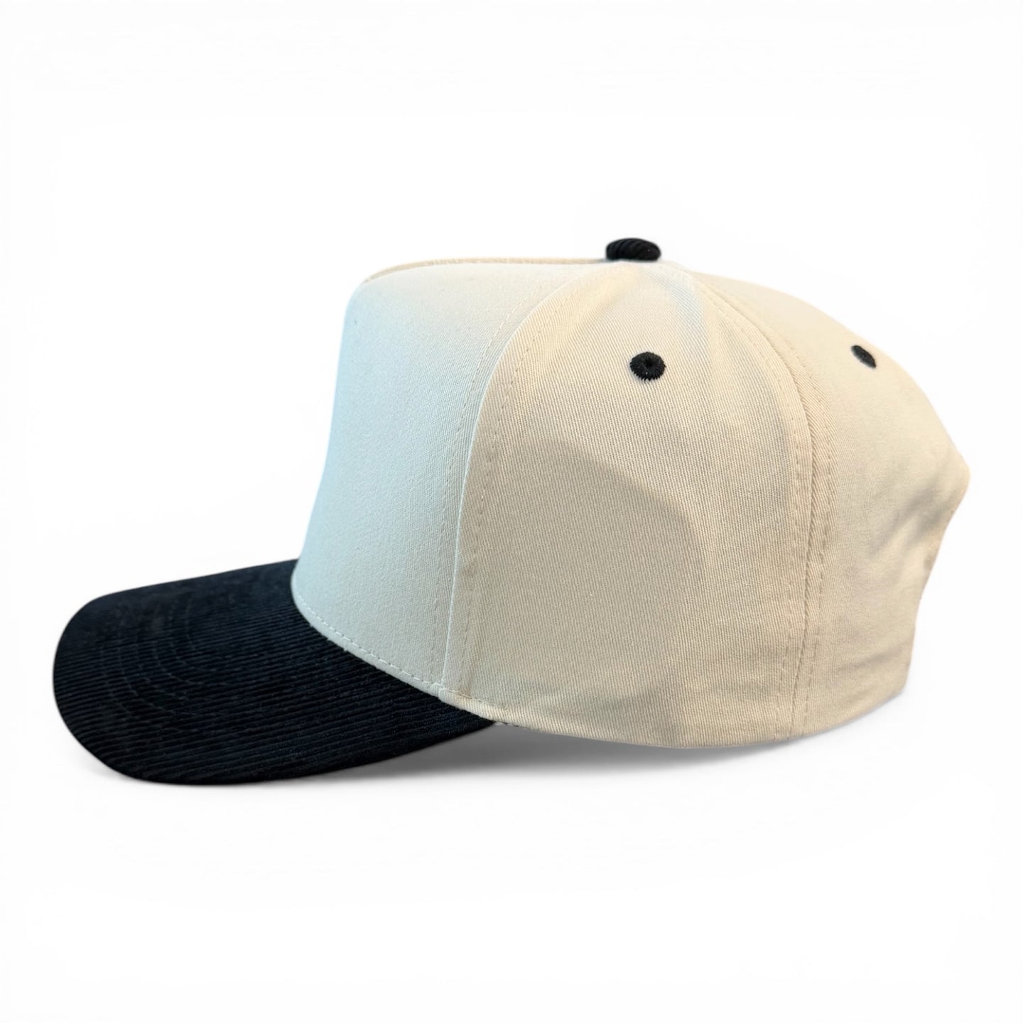 Cream/Black Corduroy Hat