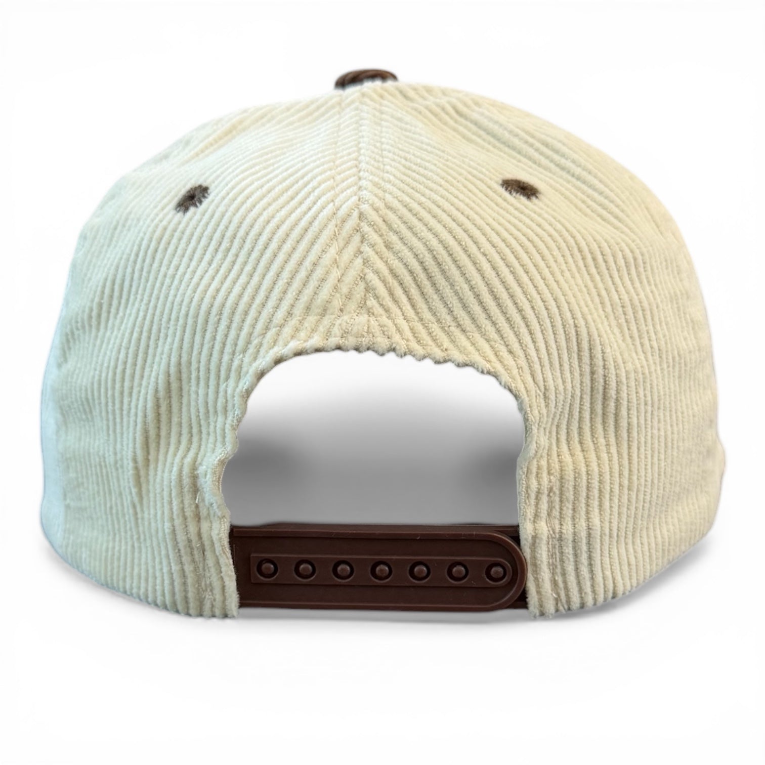 Cream/Brown Corduroy Hat