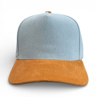 Denim/Saddle Brown Jean 5 Panel Hat