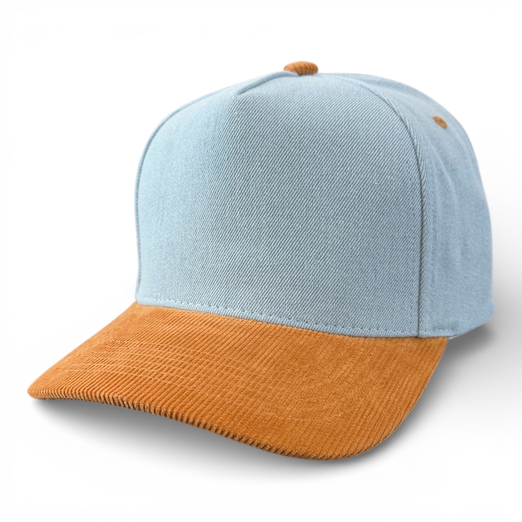 Denim/Saddle Brown Jean 5 Panel Hat