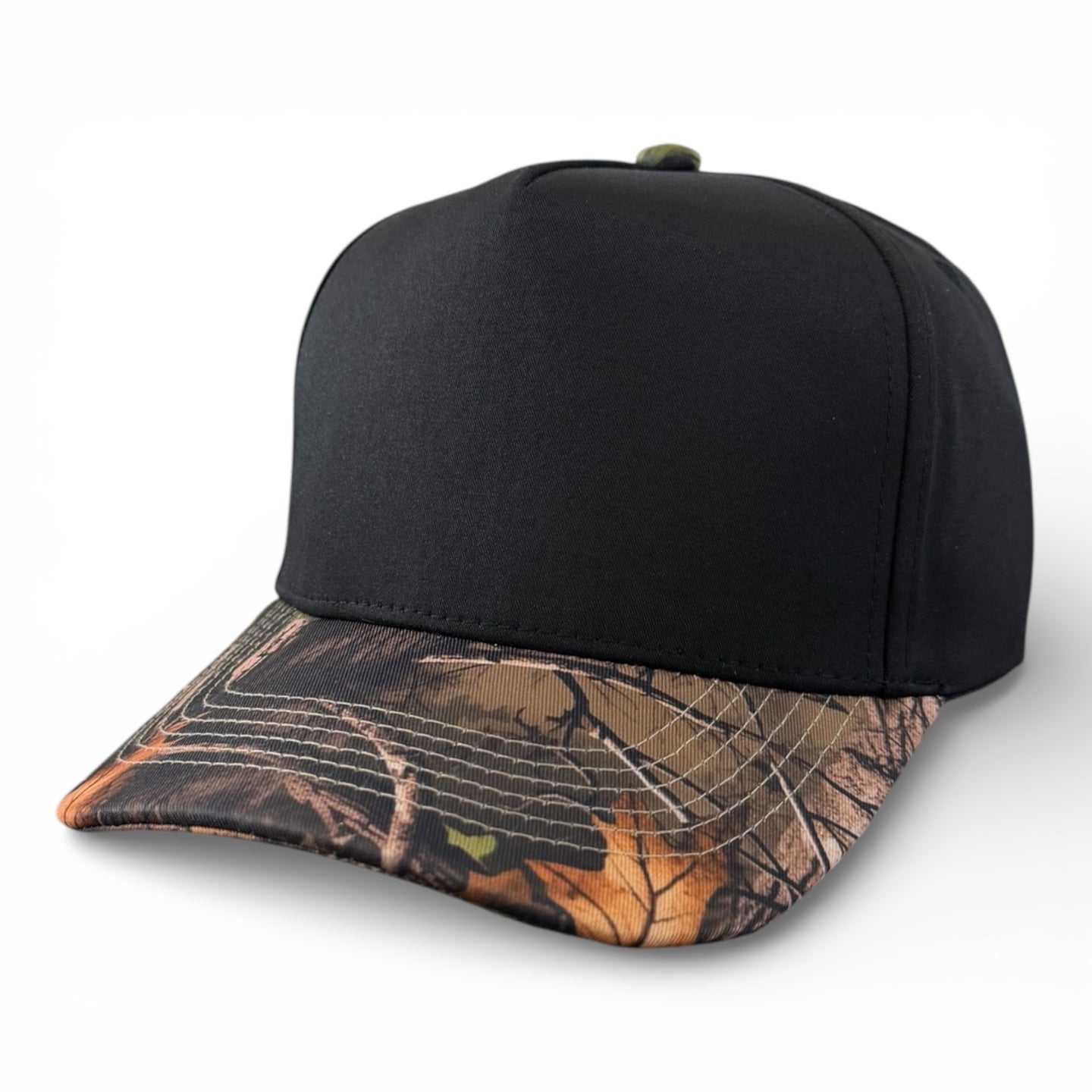 Black/Camo 5 Panel Hat