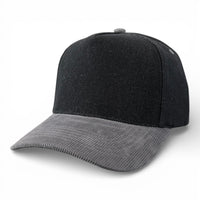 Black/Dark Grey Jean 5 Panel Hat
