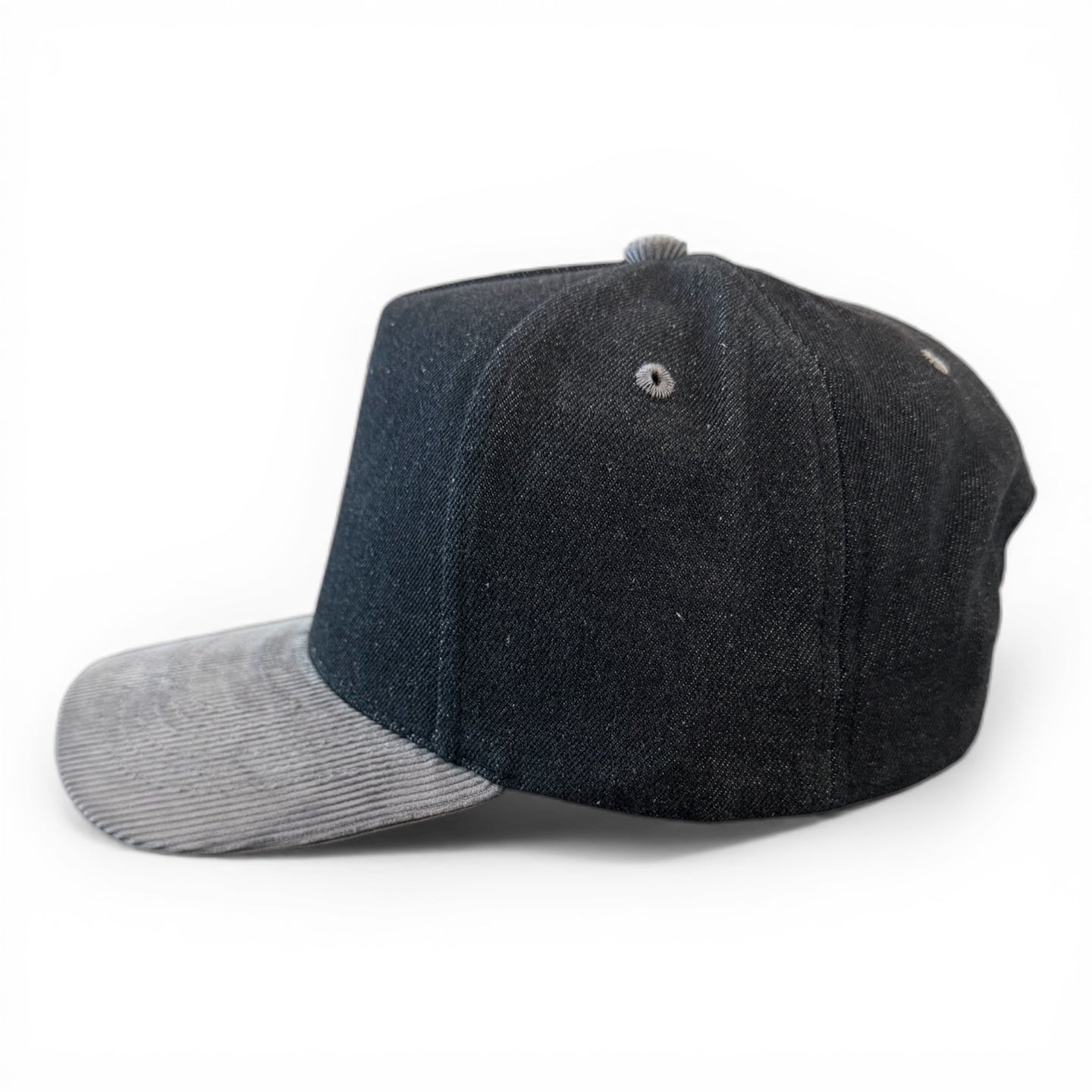 Black/Dark Grey Jean 5 Panel Hat
