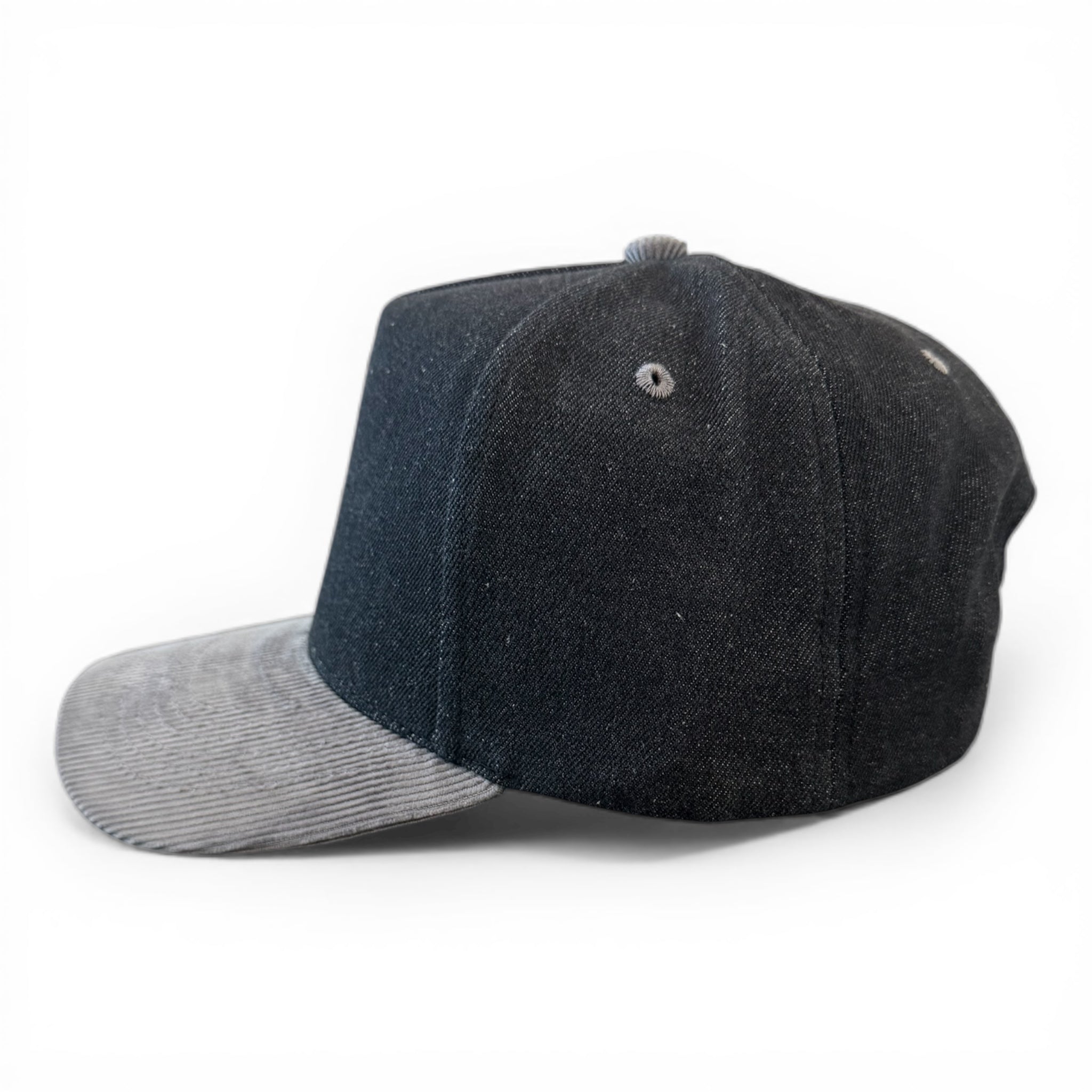 Black/Dark Grey Jean 5 Panel Hat