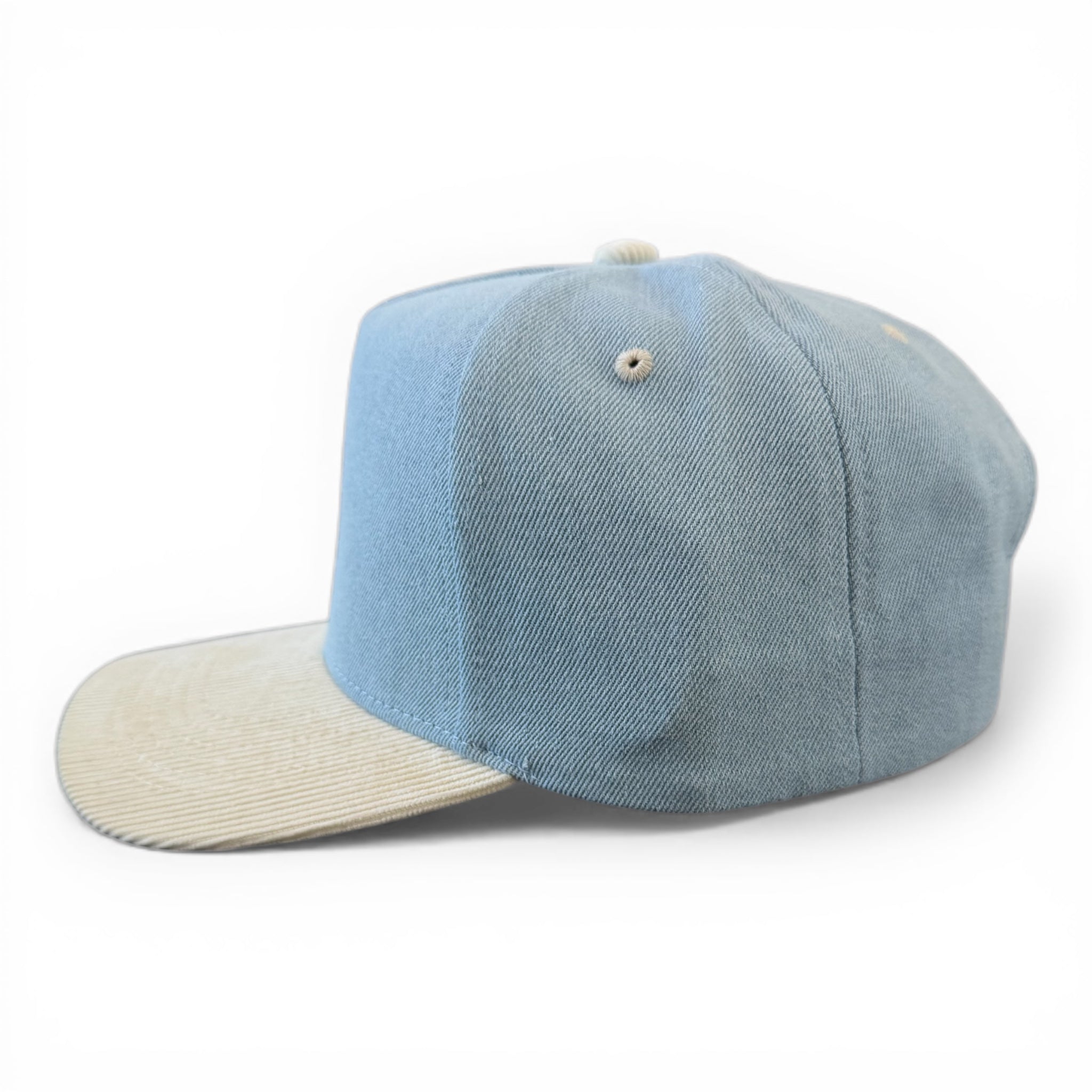 Denim/Cream Jean 5 Panel Hat