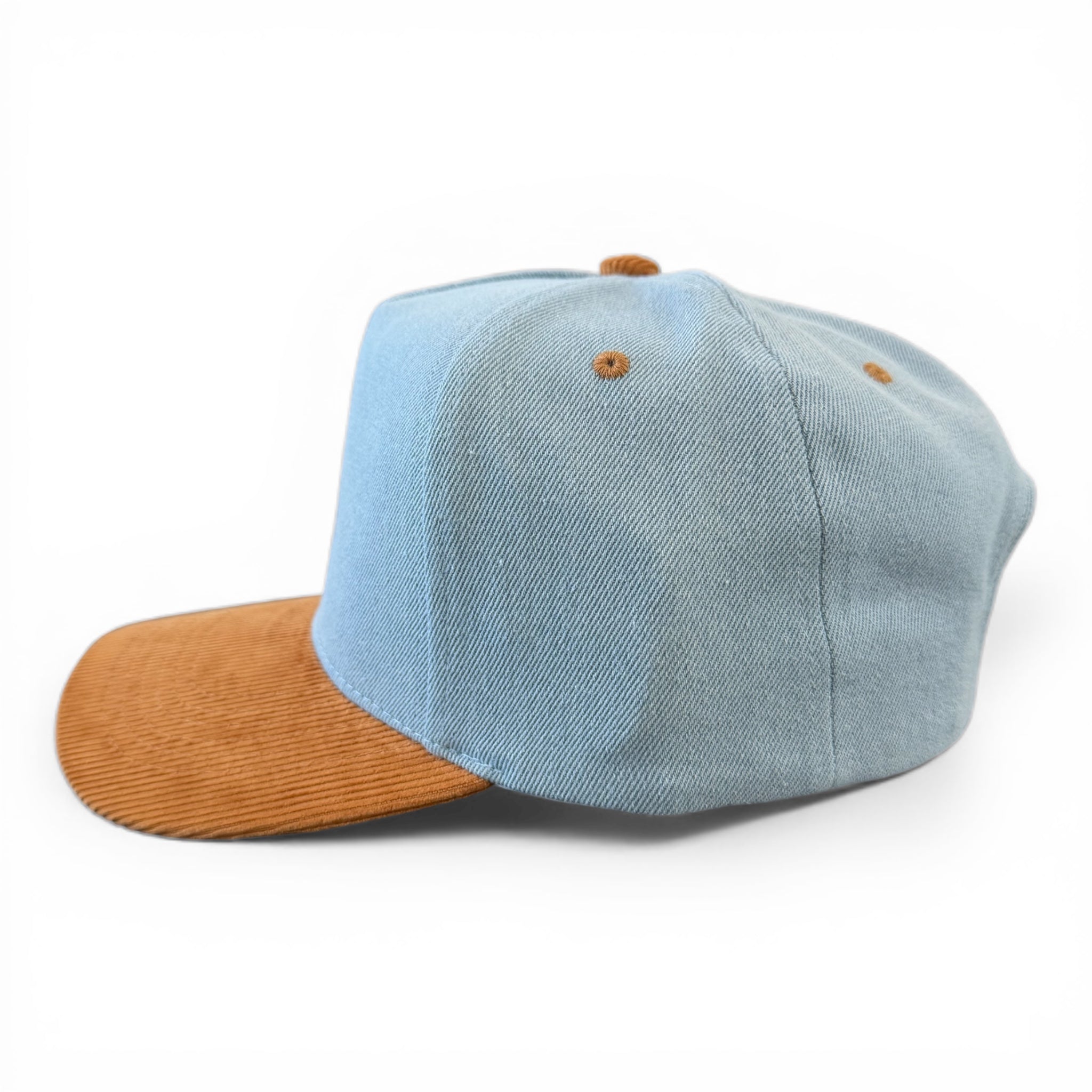 Denim/Saddle Brown Jean 5 Panel Hat